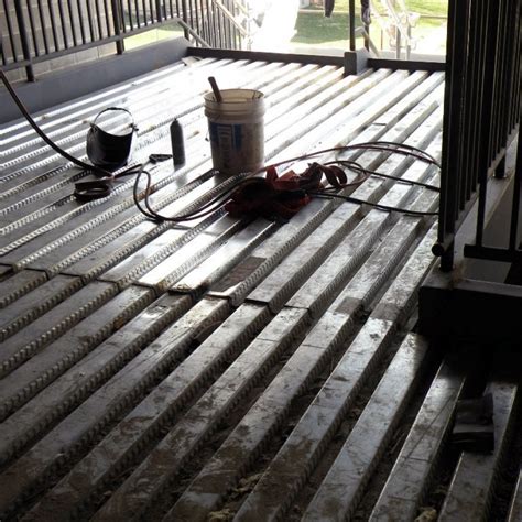 concrete slab on metal deck against house|corrugated metal decking concrete floor.